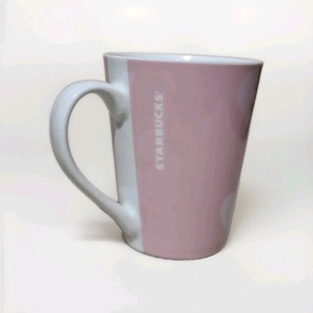 Starbucks Collectible Pink Heart Coffee Cup Mug  2014 Rare